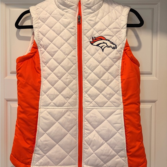 NFL Jackets & Blazers - NFL Broncos Team Apparel White and Black Jacket